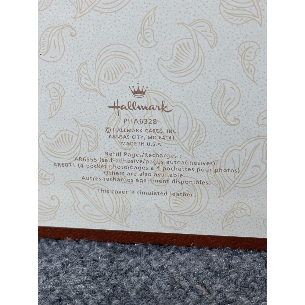 Hallmark embossed tooled faux leather photo album NEW post bound adhesive pages - Picture 8 of 11